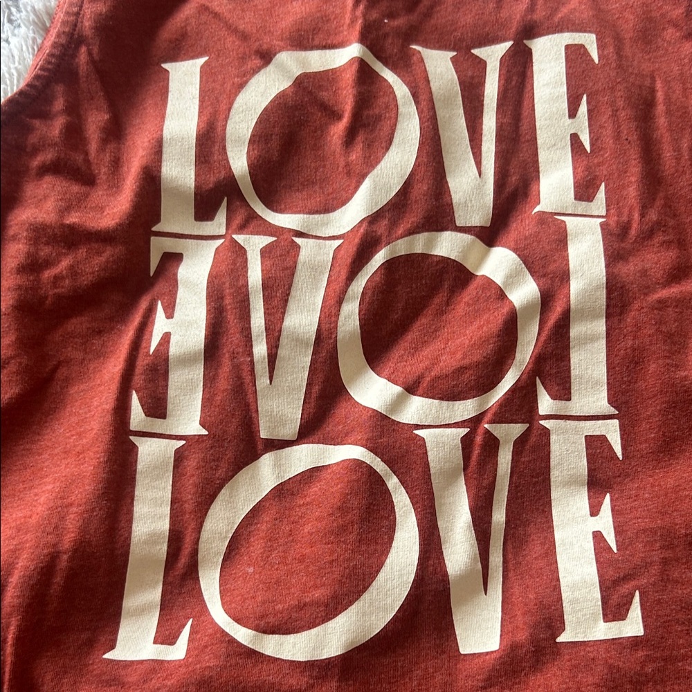 Z Supply Rust Love Graphic Muscle Tee - Picture 4 of 5